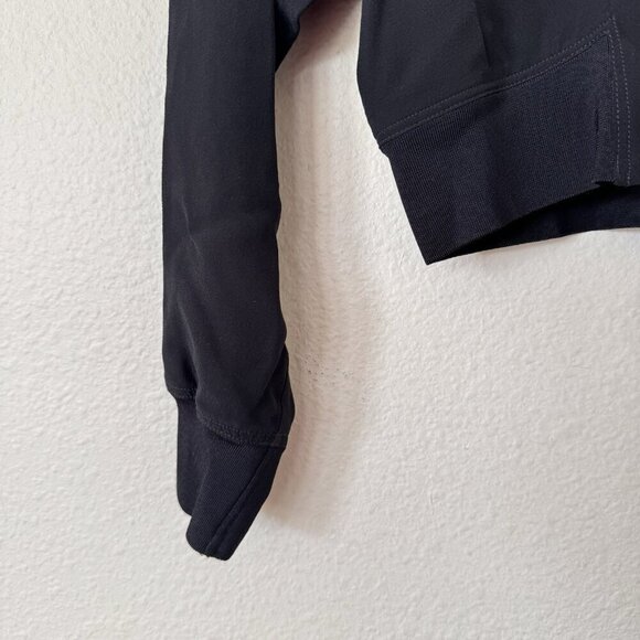 Aritzia Babaton Bomber Jacket in Black Womens Size XXS Silver Zipper - Picture 4 of 11